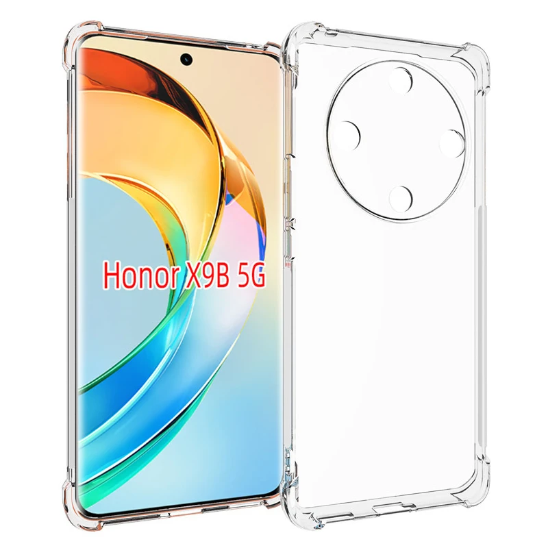 Honor X9B HonorX9B Case Airbag Silicone TPU Bumper Shockproof Back Cover Phone Case for Honor Magic6 Lite Soft Clear Protector