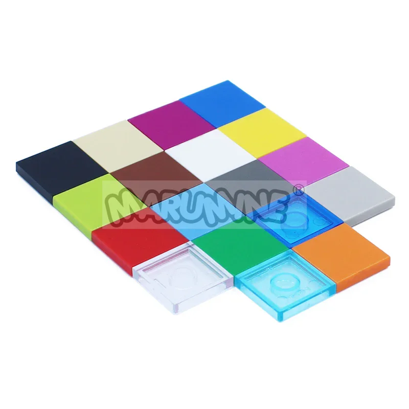 Marumine moc blocos 2x2 telha 100 peças de tijolos de construção peça acessórios peças compatíveis com 3068 base placa de construção