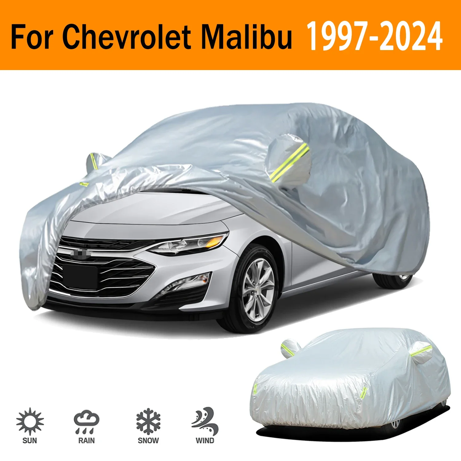 

For Chevrolet Malibu 1997-2024 Outdoor Protection Full Car Covers Snow Cover Sunshade Waterproof Dustproof Exterior Car accesso