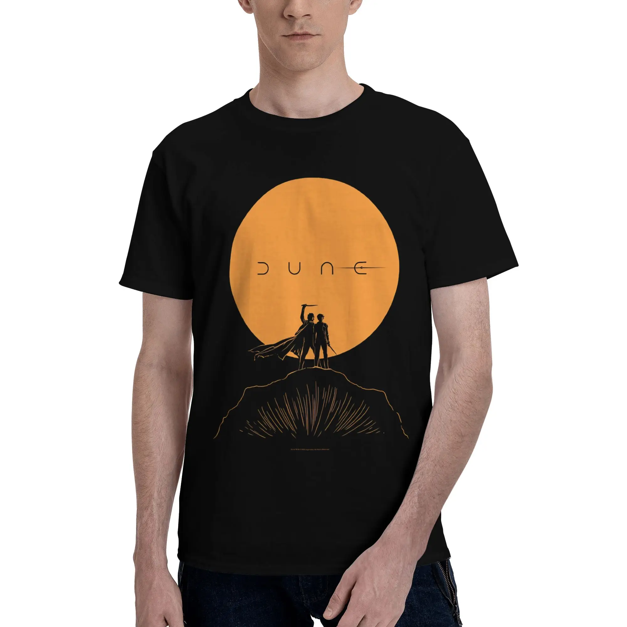 Camiseta divertida con gráfico de Paul y Chani, 100% algodón, camisetas DUNE para hombre