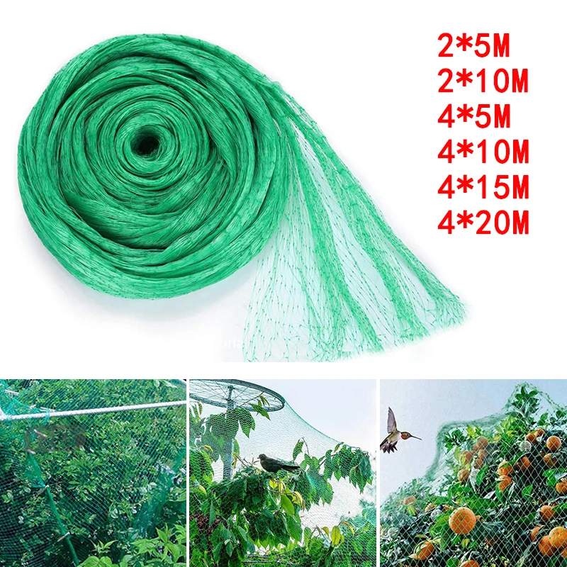 Garden Plant Fence Netting Green Anti Bird Net Catcher Trellis Netting Mesh for Fruit Tree Crops Protect Chicken Coop Fence Mesh