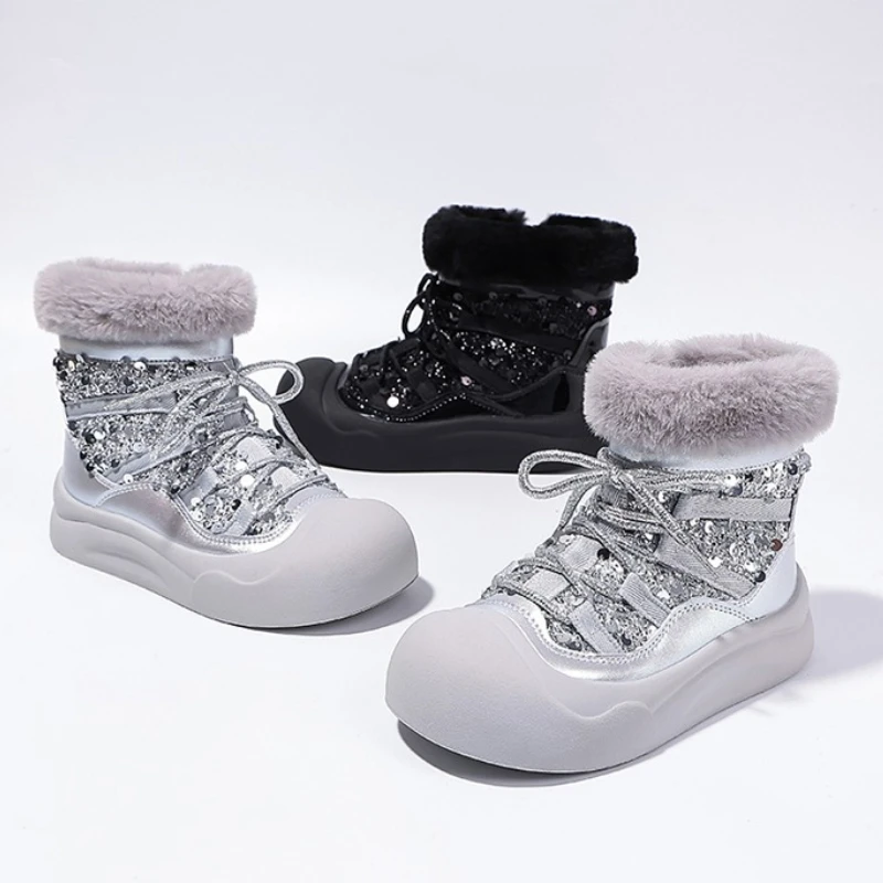 

2025 Winter New Children Casual Short Boots for Girls Boys Fashion Korean Style Soft Bottom Anti-slippery Versatile Warm Shoes