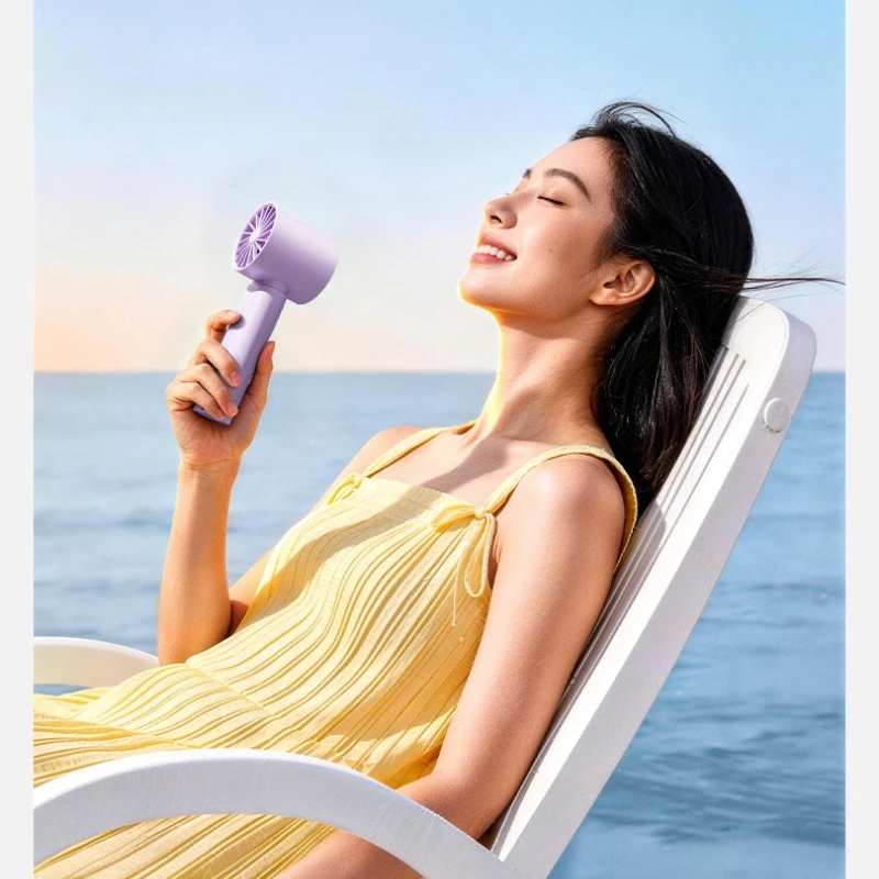 Handheld Mini Fan High Wind Portable USB Rechargeable Desk Cooling Fan for Students Kids Household Goods Outdoor Use