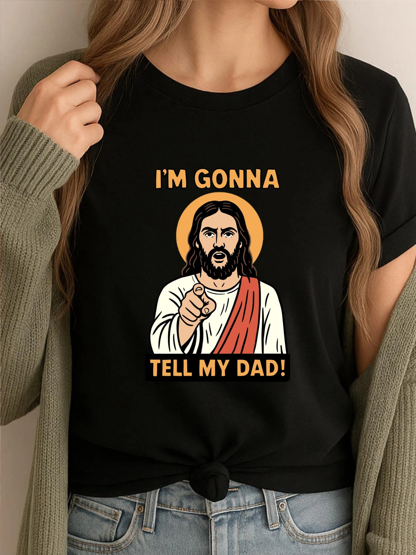 

I Im Gonna Tell My Dad Oversized T Shirt Designer Clothes Men Vintage Tees Mens High Quality Soft Printed Tshirt