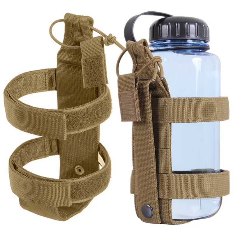 Custodia tattica per bottiglia d'acqua Molle Portaborraccia militare in nylon Fondina per cantiera regolabile Borsa per bollitore da viaggio all'aperto