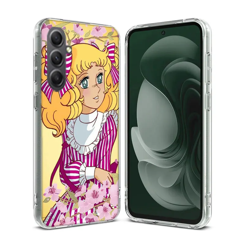Candy Candy 90s Anime Case For Phone Samsung Galaxy A12 A22 A32 A52 A52S A13 A23 A33 A53 A14 A24 A34 A54 5G A73 A42 A9 A8 A7 A6