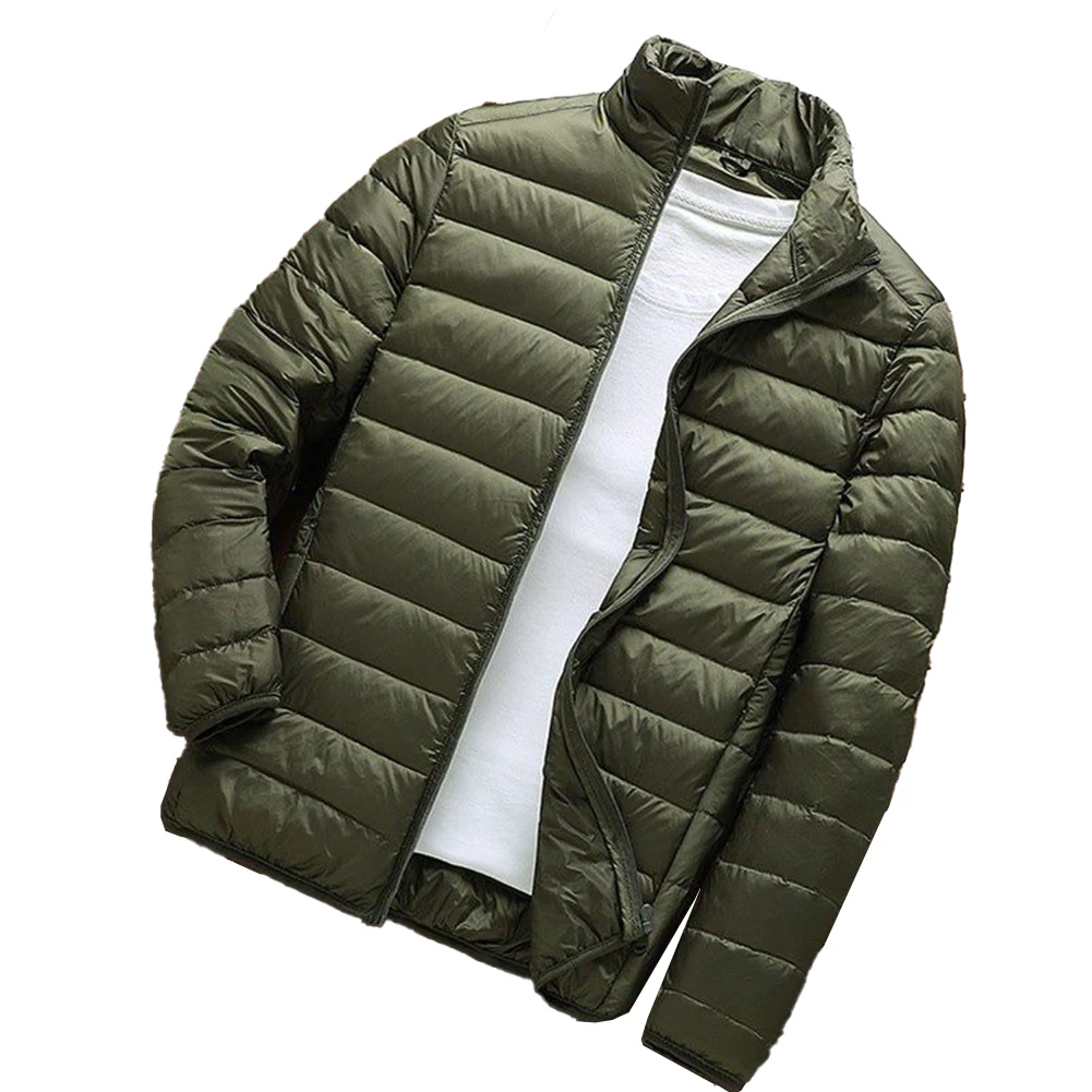 Comfy Fashion Leisure Mens Coat Down Warm Windproof Winter Autumn Zip Bodywarmer Coats Down Jacket Lightweight