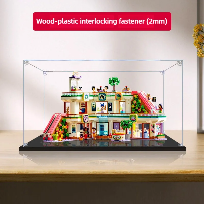 Acrylic Display Case for Lego 42604 Heartlake Block Mode, Dustproof Showcase Box for 42604 kids mall building block, girls gift