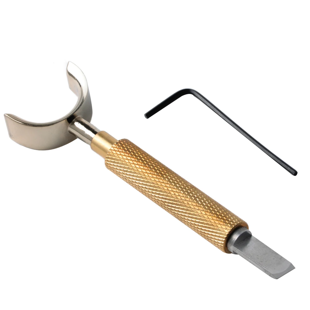 

Американский роторный нож для резьбы по коже, нож для ручной резьбы из чистой меди, ручной нож для шитья кожи, инструмент для рукоделия из кожи