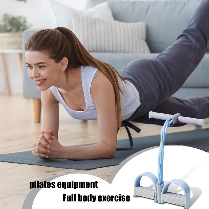 

Stirrup Puller For Women Pilates Equipment 4-Tube Puller Strap Trainer Device Portable For Arm Training Legs Women Men Physical