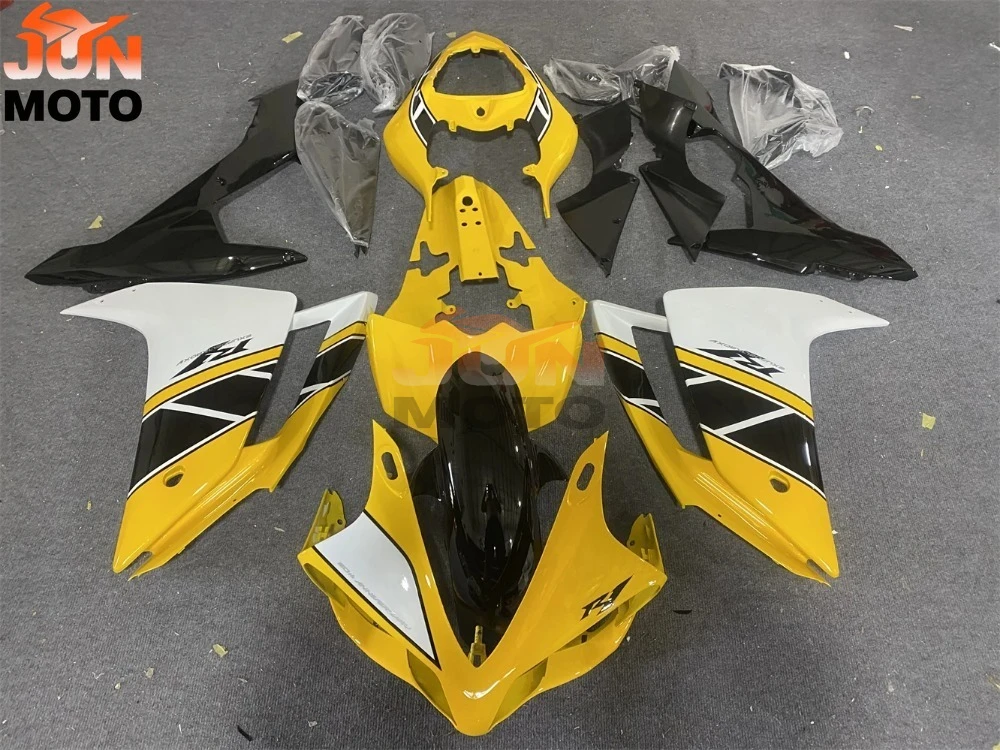 JUN Fit For YAMAHA YZF-R1 r1 2007 2008 07 08 R1 Bodywork Set Yellow white Custom ABS Motorcycle Full Fairings Kit