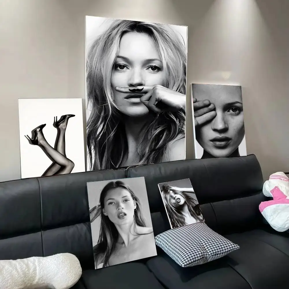Model K-Kate Moss Poster Modern Aesthetic Wall Art Print Minimalist Poster Bedroom Living Room Home Decor Gift