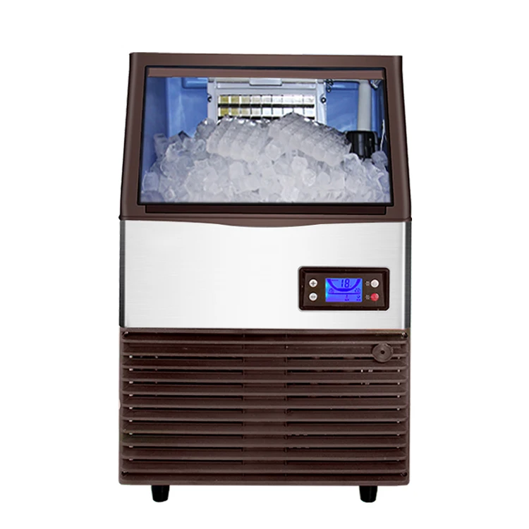 Large Capacity Ice Maker Bubble Tea Equipment Automatic Ice Cube Making Machine Electric Square Fast Commercial  220 270W 35KG