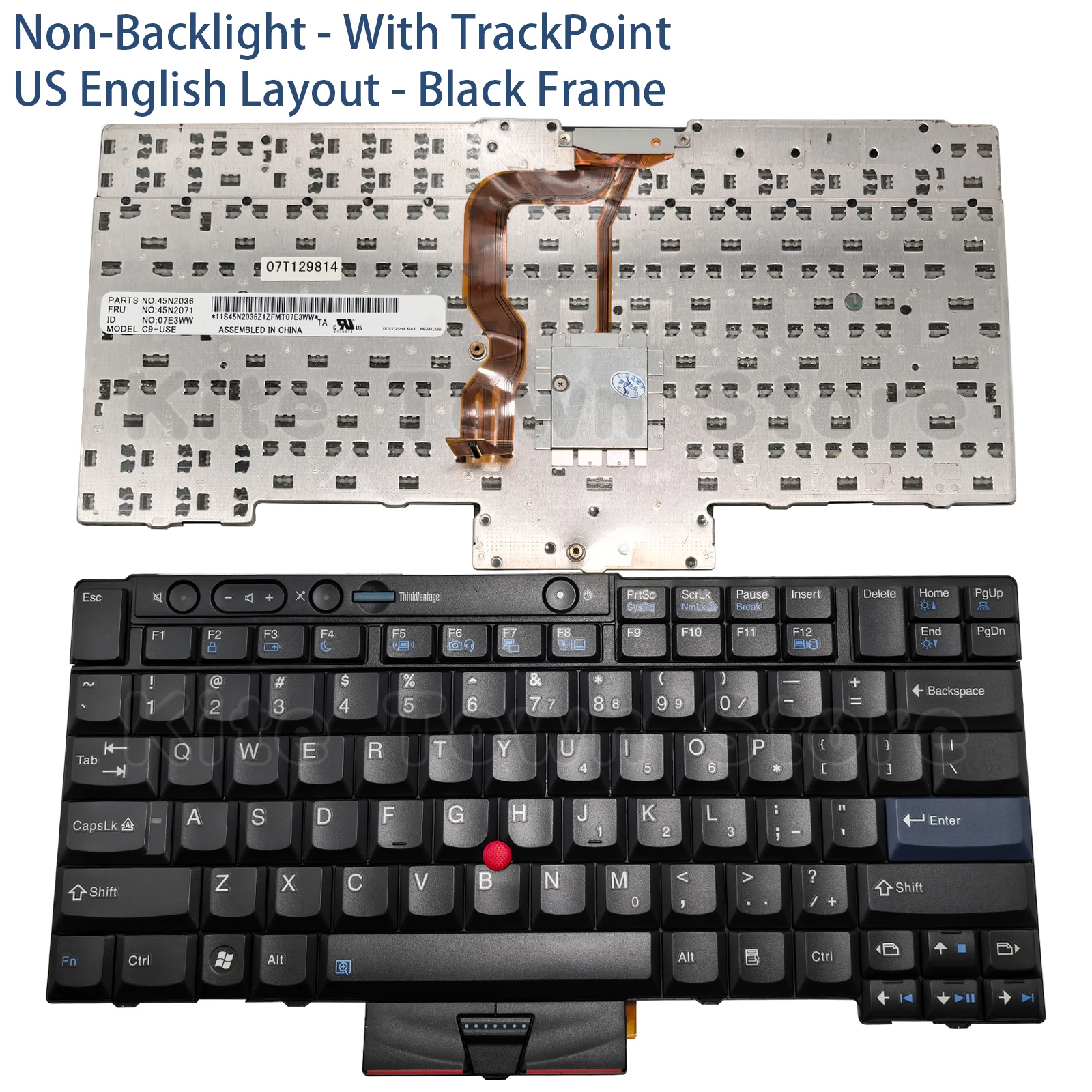 Teclado de laptop usado com layout dos EUA para Lenovo Thinkpad X200 X200s X200si X200T X201 X201s X201si Não retroiluminado com TrackPoint