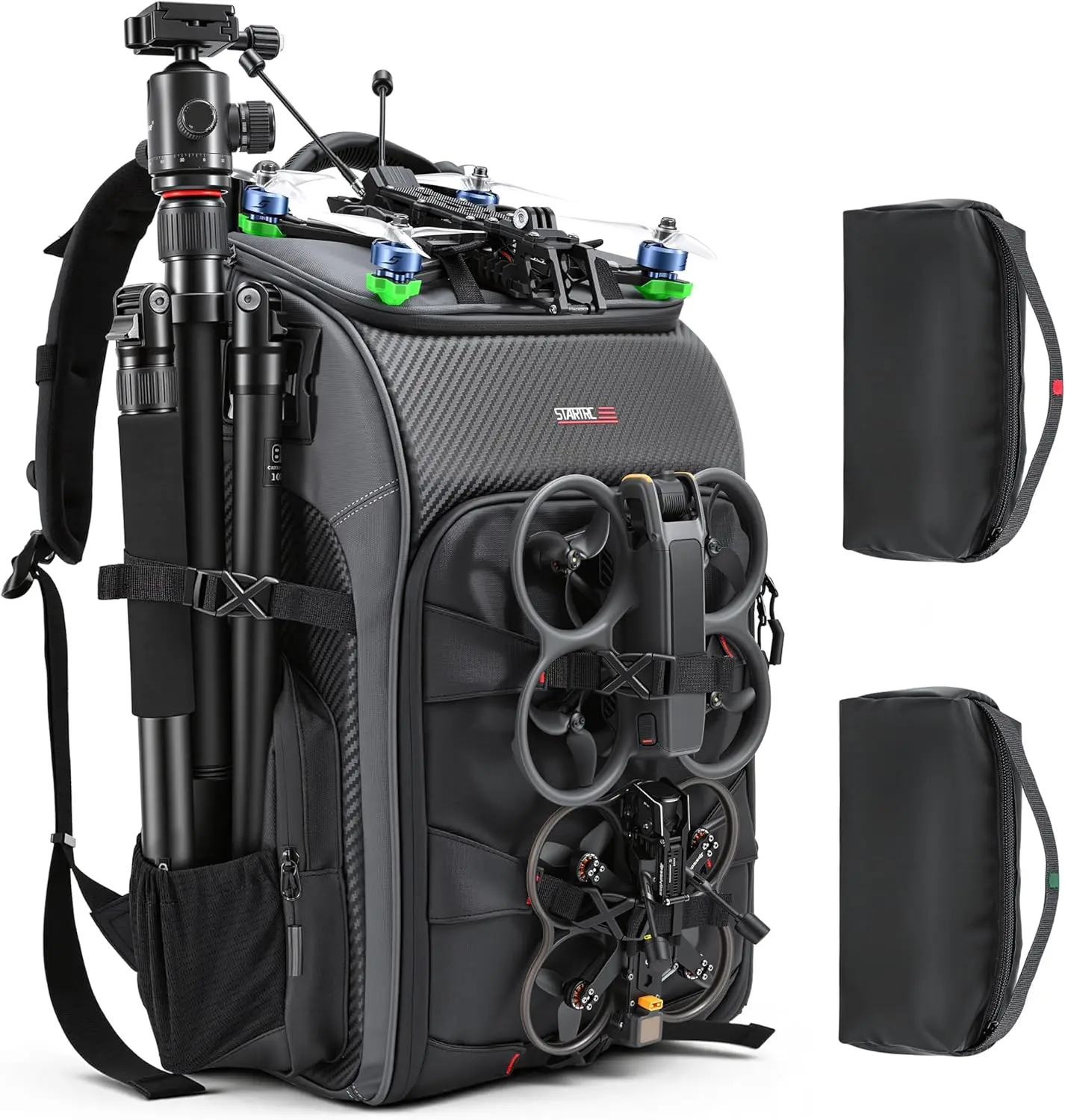 FPV Drone Backpack 40L Professional Travel Shoulder Bag for FPV Racing Quadcopter/DJI Avata/Transmitter/Goggles/15.6'' Laptop