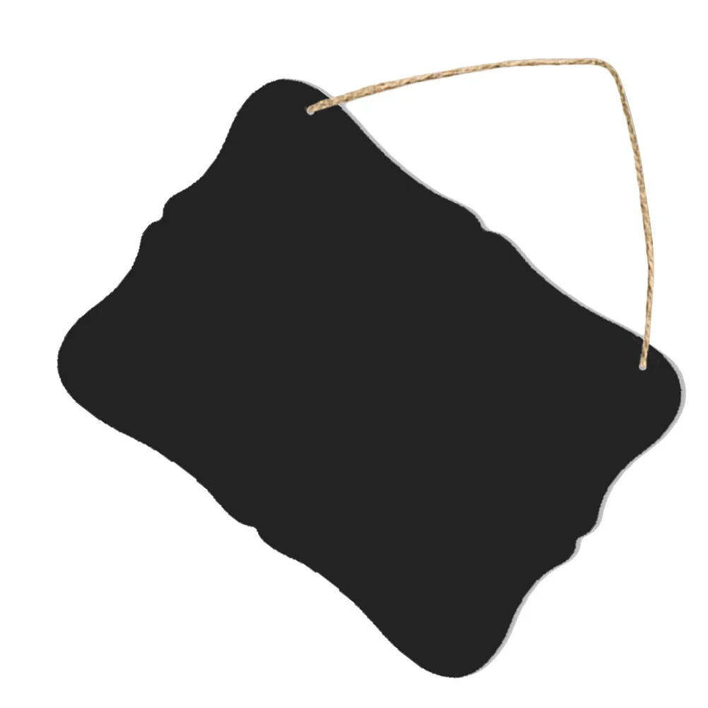 160207pcs Blackboard Decor Tags Reusable Mini Chalkboard Double-Sided Erasable Hanging Message Board For Wall Sign Display Craft