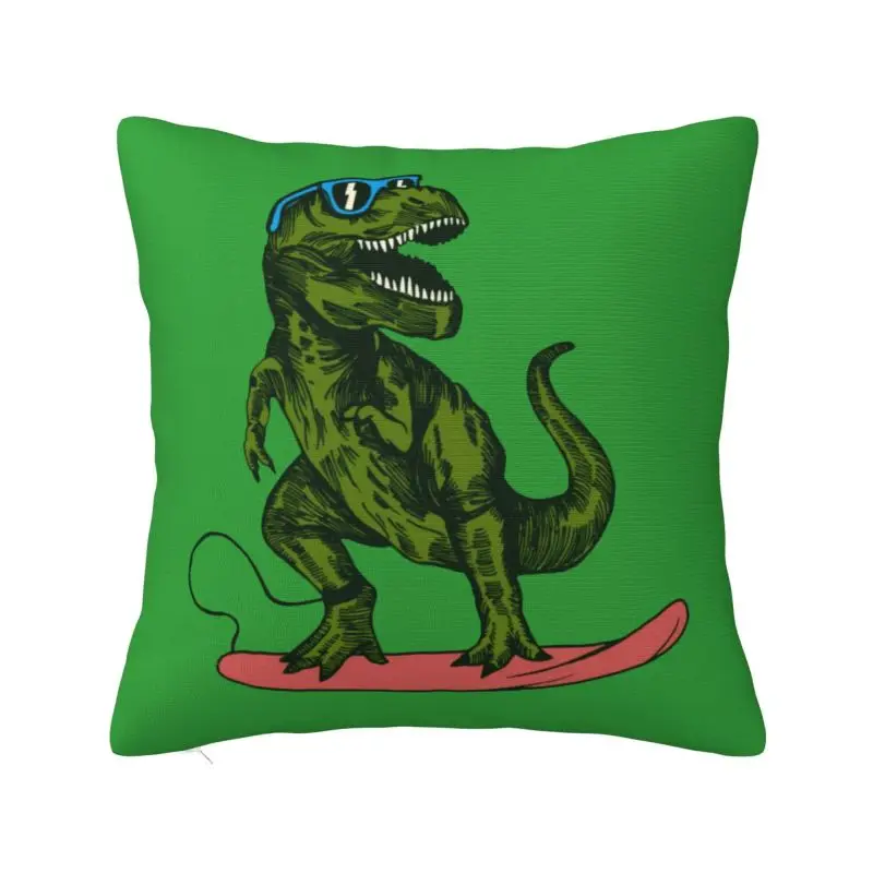 Luxury Cartoon Skateboard Dinosaur Cushion Cover 50*50 cm Soft Throw Pillow Case Living Room Decoration Bedding Sofa Pillowcase