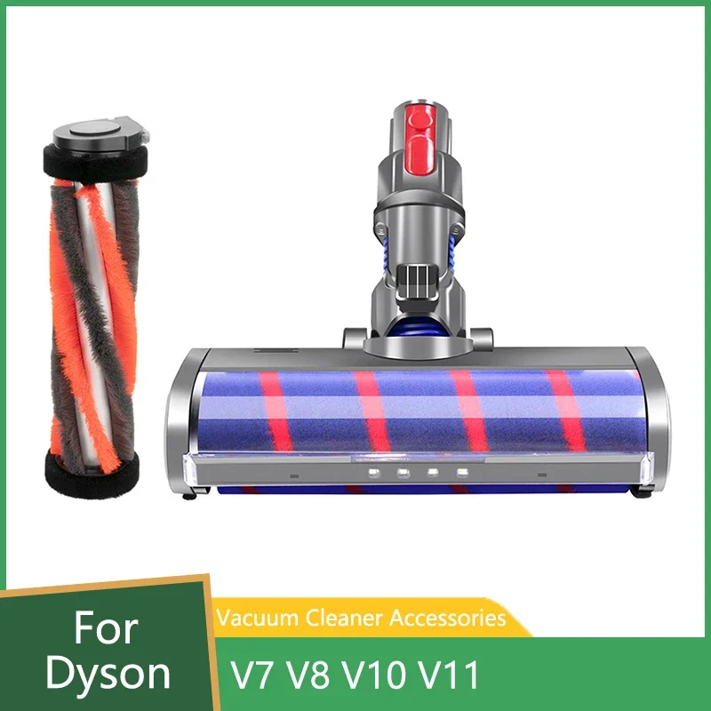 

Motorized Floor Brush Head Tool Replacement For Dyson V7 V8 V10 V11 Vacuum Cleaner Parts Soft Sweeper Roller Brush Head