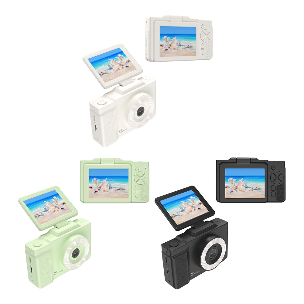 Откидная камера 2,8 дюйма HD с откидным экраном, цифровая камера Ccd, 48 МП, 180, камера с откидным экраном, видеокамера для видеоблогов, видеокамера с заполняющим светом, подарок