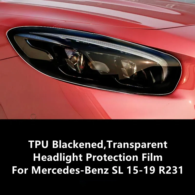 

Для Mercedes-Benz SL 15-19 R231 ТПУ затемненная, прозрачная защитная пленка для фар, защита фар, модификация