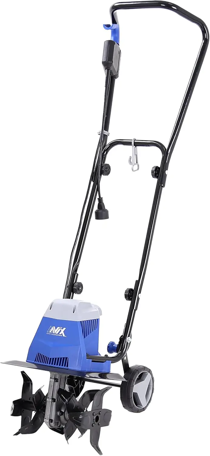 

10 Amp Electric Tiller/Cultivator, 13", Black/Blue