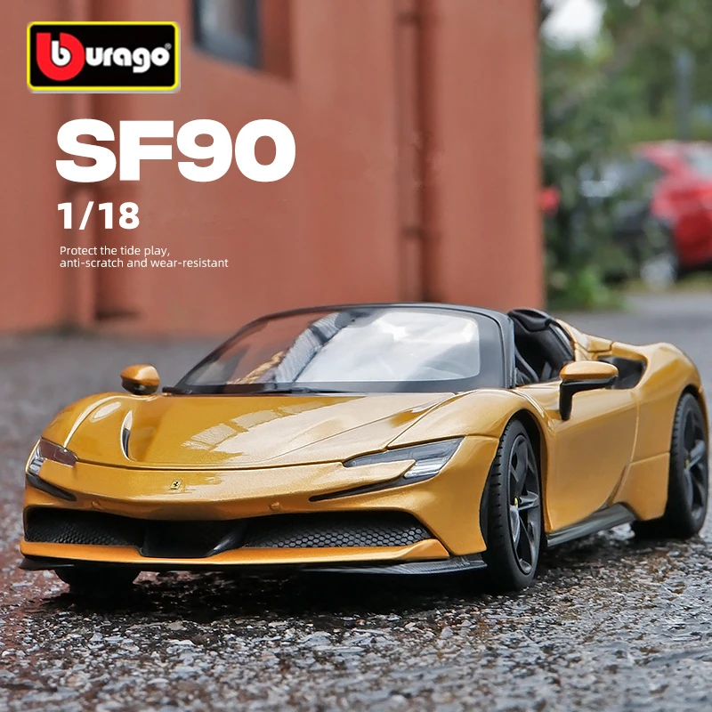 

Bburago 1:18 Ferrari SF90 Spider Alloy Sports Car Model Diecasts Metal Toy Racing Car Model Simulation Collection Childrens Gift