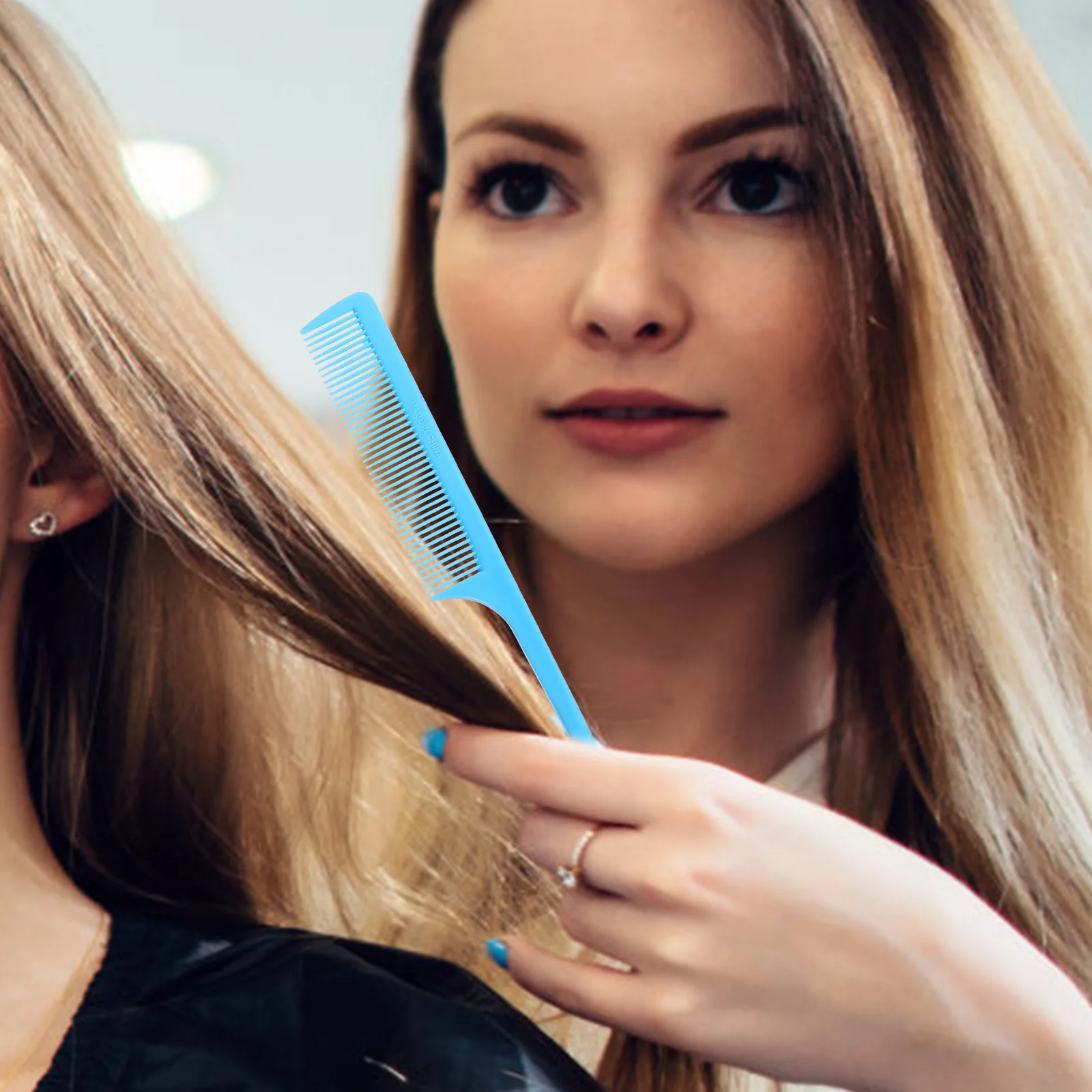 

1 комплект, набор расчесок для укладки волос, резинки, расчески с широкими зубьями и хвостом, распутывающие гладкие волосы, безболезненные, подходят для салона дома