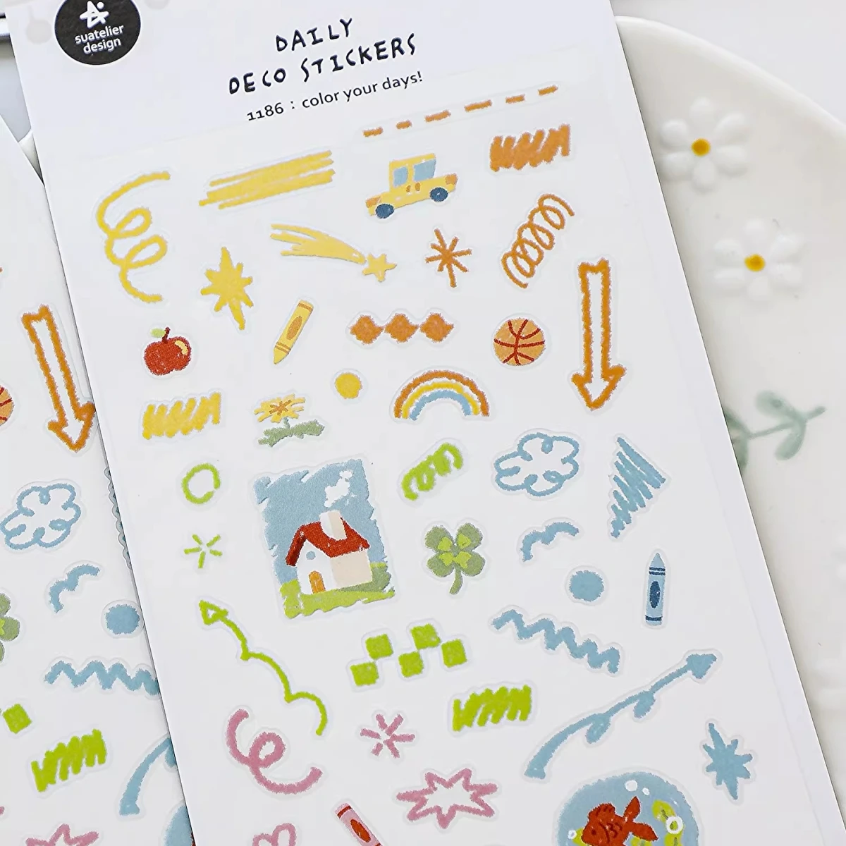 

Korean Import Suatelier Color Your Days PVC Sticker Scrapbooking Diy Journaling Diary Decor Stationery Sticker School Gift