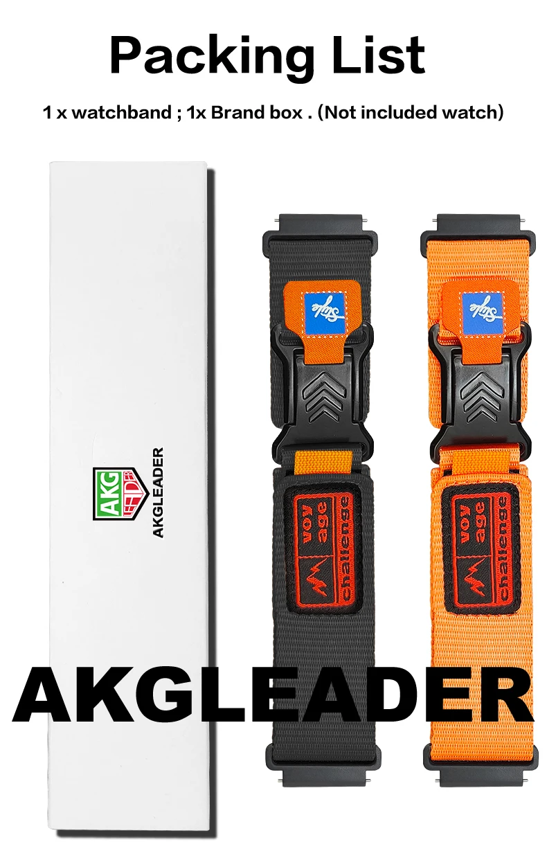 

AKGLEADER Magnetic nylon loop watch band for Huawei Watch GT 5 Pro 46mm band for 22mm 26mm strap for watch 4 Pro Bands