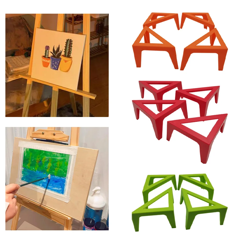 4-Pack Stable Canvas Stands Portable Risers For Pouring Paintings Board Support Sketch Easel Sketch Drawing Art Supplies Stand