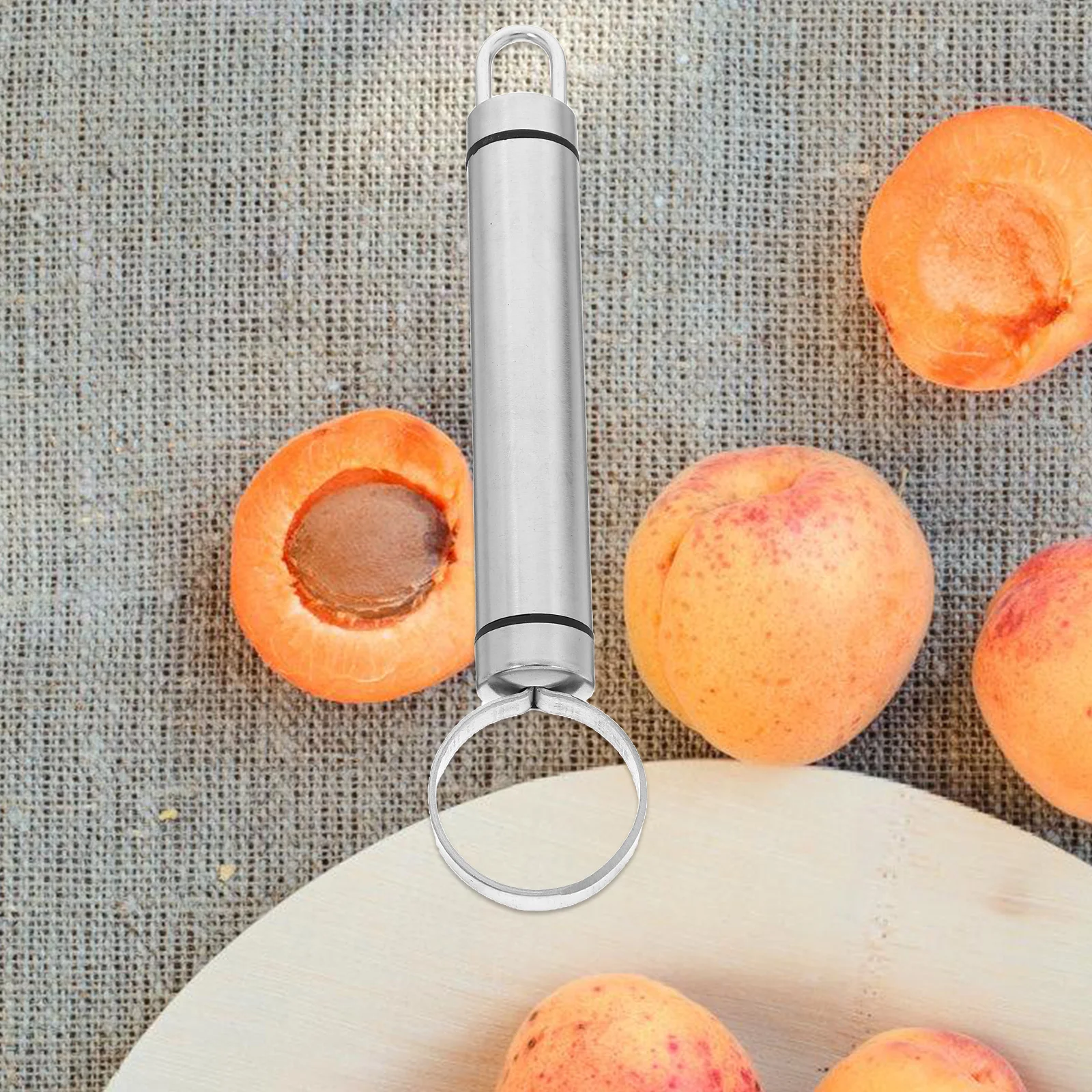

2pcs Fruit Corer Stainless Steel Kitchen Peach Corers Core Remover Tool For Apple Pear Yellow Peach Kitchen Utensil