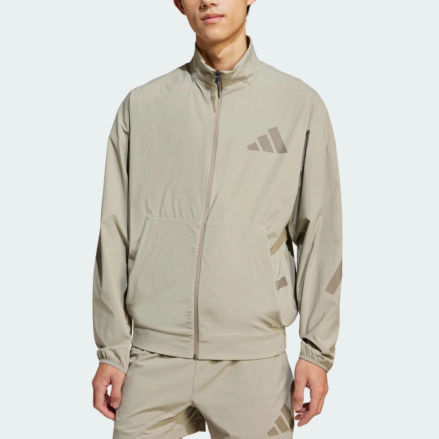 

Adidas genuine genuine New Men's Stand Collar Woven Training Sports Jacket JN9028