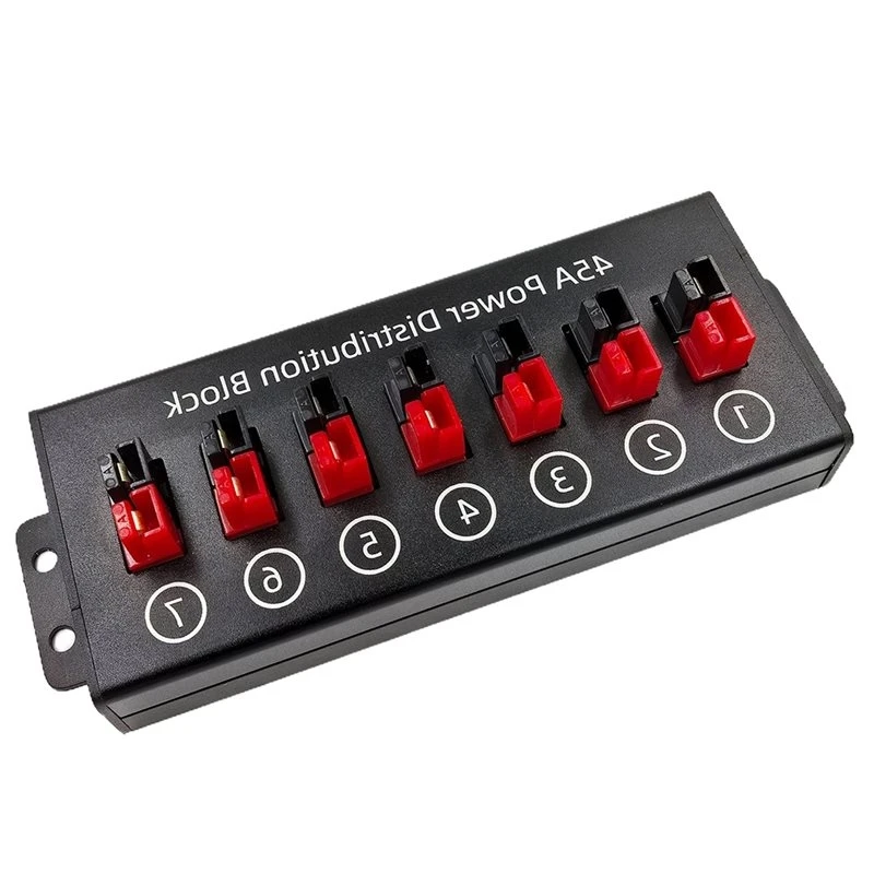 AS63-For Anderson Plug 45A 7-Position Power Pole Distribution Module, Connector Splitter Distribution Board