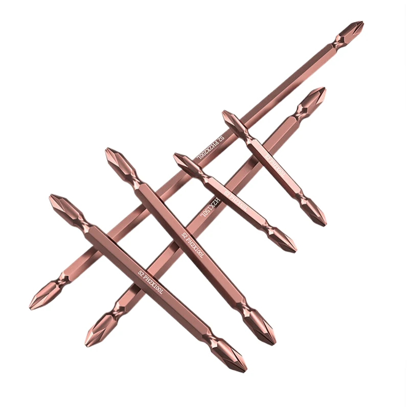 1pc Heavy-duty Alloy Steel Dual-head Electric Screwdriver Bit for Home Improvement
