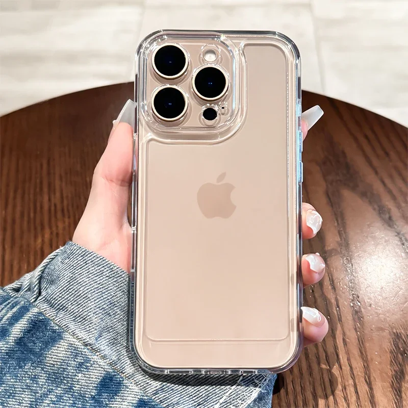 

Transparent Shockproof Soft Phone Case For iPhone 16 15 14 13 12 11 Pro Max XR XS X 7 8 Plus Mini SE 2 Clear Bumper Back Cover