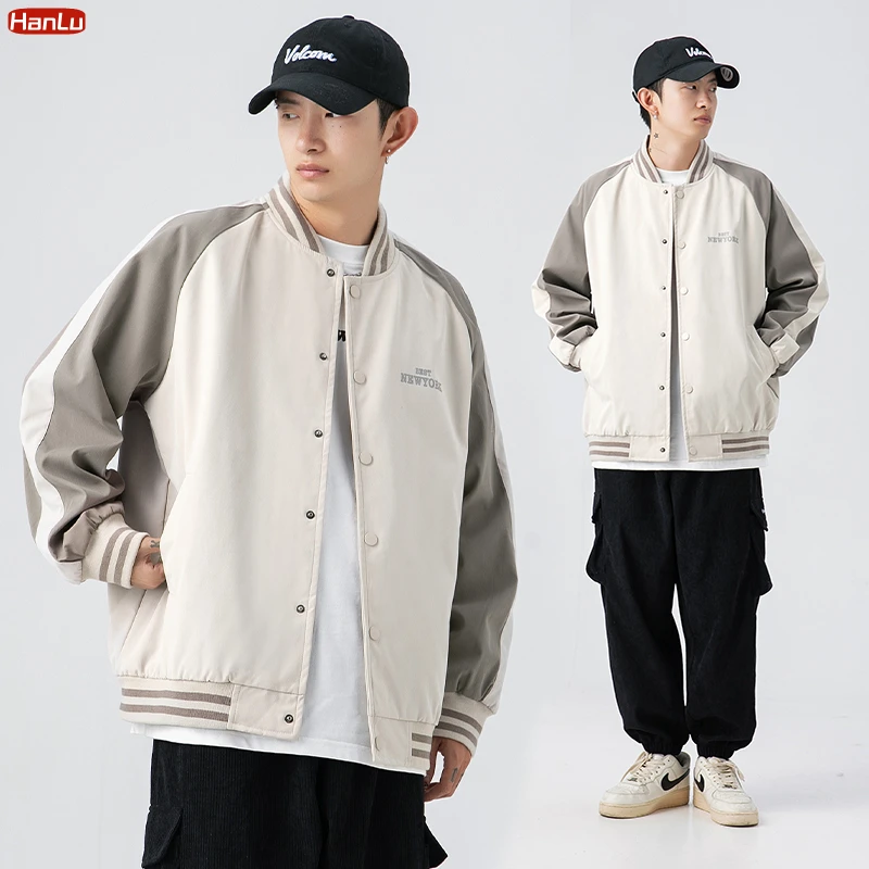 Men's Bomber Jacket Casual Autumn  Fashion Streetwear Multi Pocket Embroidery New Male Women Clothes Oversized Coat Jackets