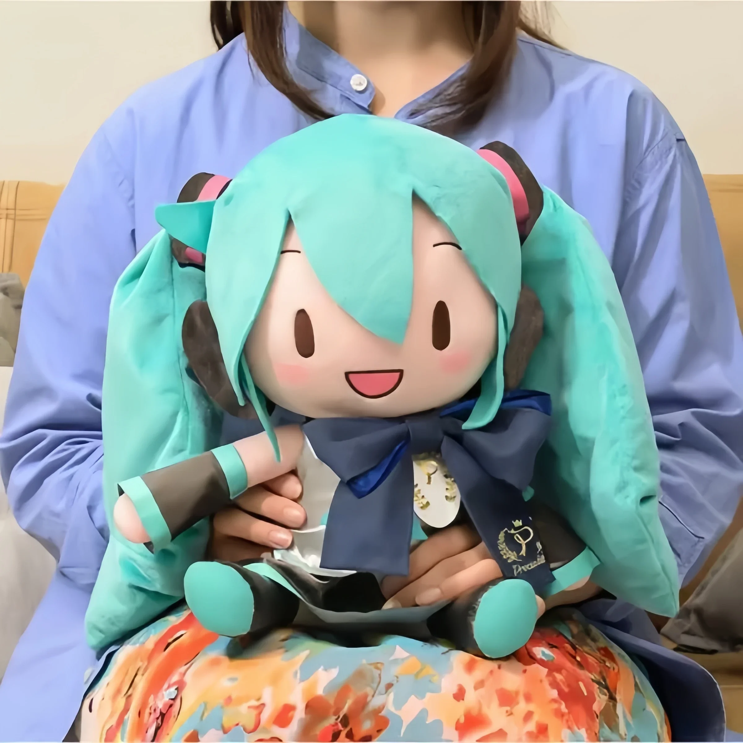 Cartoon Hatsune Miku Plush Toy Stuffed Figure Doll Classic Anime Cute Fufu Hatsune Miku Doll Soothing Plushies Pillow Gifts Girl
