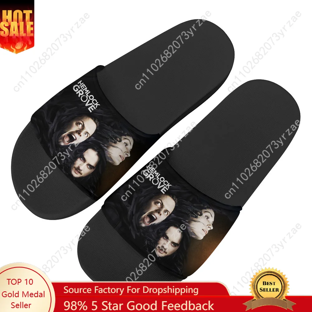 

Hemlock Grove Flip Flops Home Slippers Mens Womens Family Slippers Bathroom Pool Fashion Casual Sandals Custom Water Shoes
