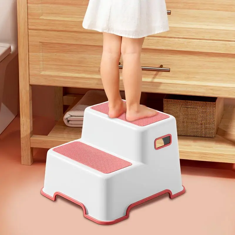 

Toilet Foot Stool For Kids 2-step Bathroom Boys Step Stool Kids Kitchen Helper Potty Training Feet Stool With Non-Slip Base