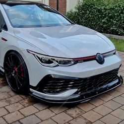 Maxton Style Car ABS Front Bumper Lip Spoiler Splitter For Golf MK8 8GTI GTD GTE R R-Line GTI Clubsport 2020-2024 Pre-Facelift