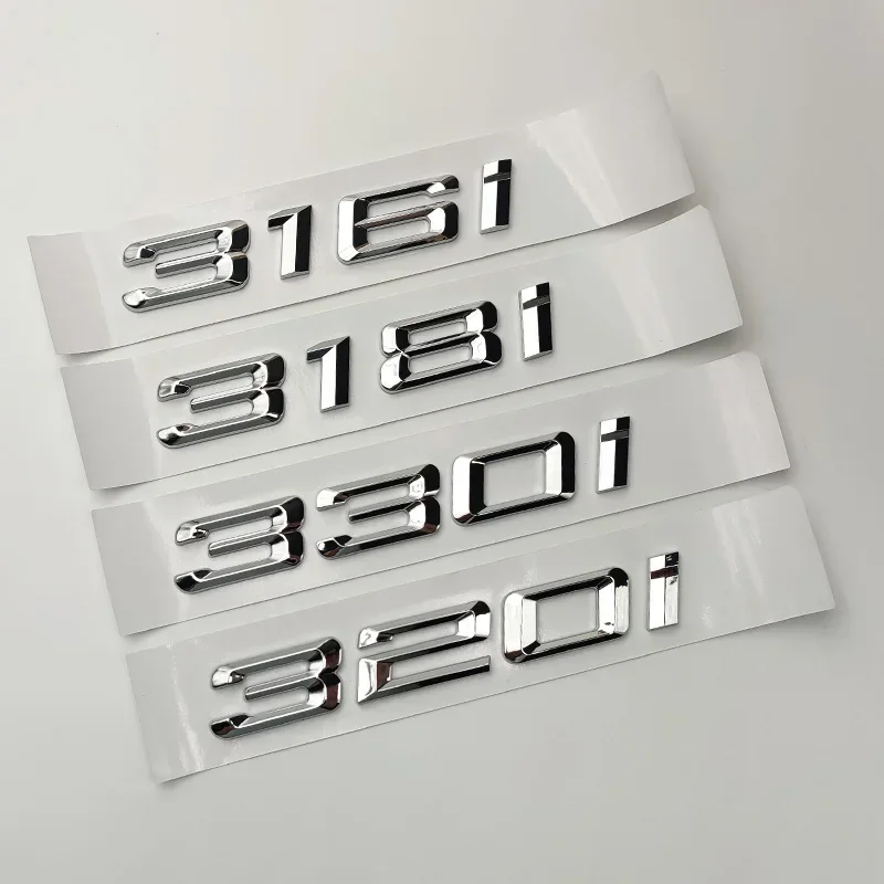 

3D ABS Chrome For BMW Car Trunk Letters Stickers F30 E90 G20 E46 316i 318i 320i 325i 328i 330i 335i 340i Emblem Logo Accessories