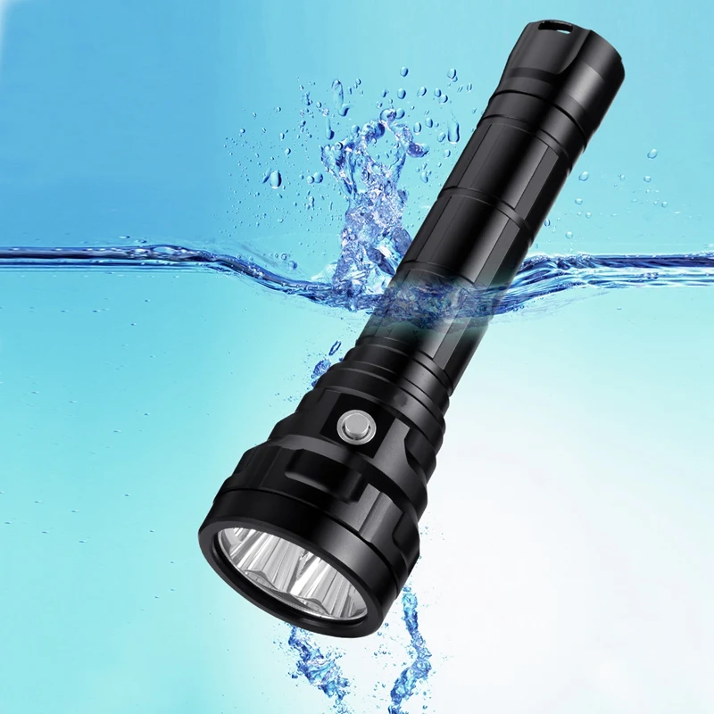 Diving Torch 5000LM LED Adjustable Focus Long Waterproof Night Diving Fishing IPX8