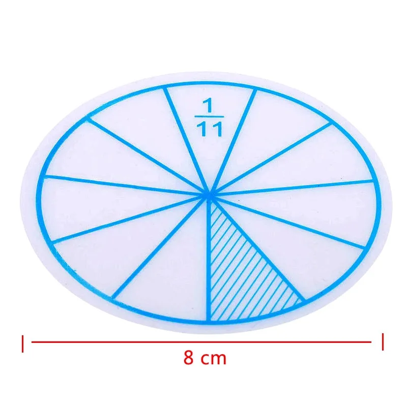 12 Stück Set Mathe Fraktionen Montessori Lernspiel zeug Kinder Unterrichts material Mittelschule Klassen zimmer – Detail 2