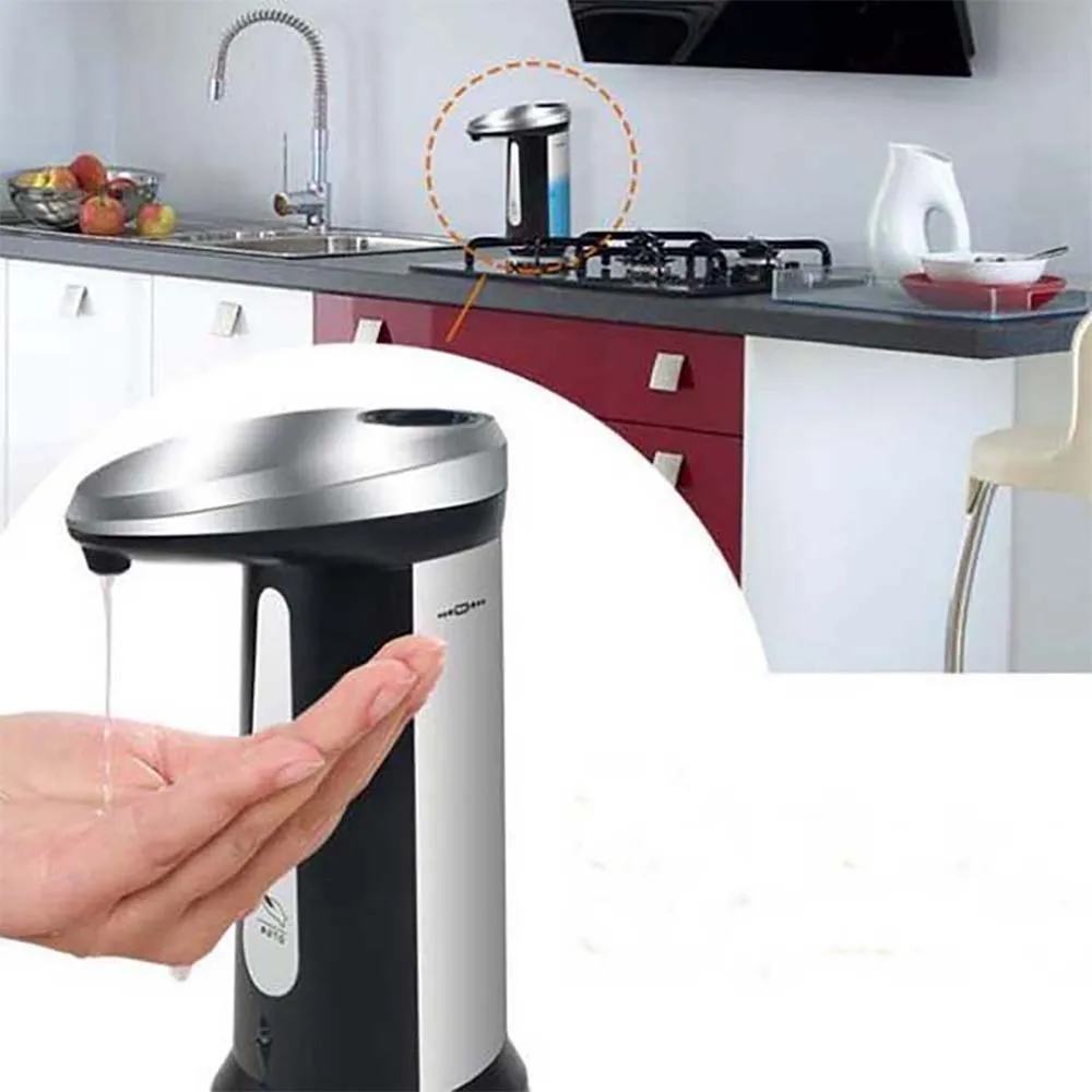 Tự Động 400Ml Bình Đựng Xà Phòng Bơm Phụ Kiện Phòng Tắm Rửa Tay Dầu Gội Bếp Gel Chất Lỏng Thông Minh Cảm Biến Xốp