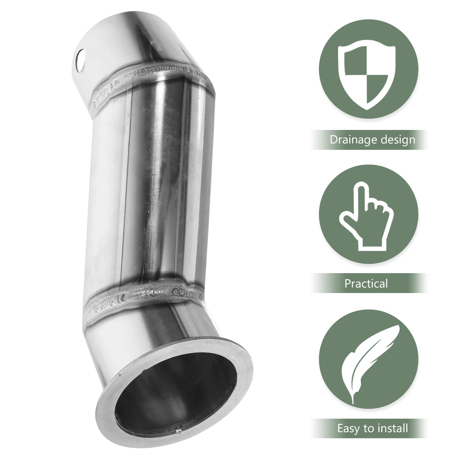 

1 Set Stainless Steel Rain Chain Adapter Heavy Duty Drainage Fitting For Gutters Downspouts Outdoor Garden Waterfall Drainer