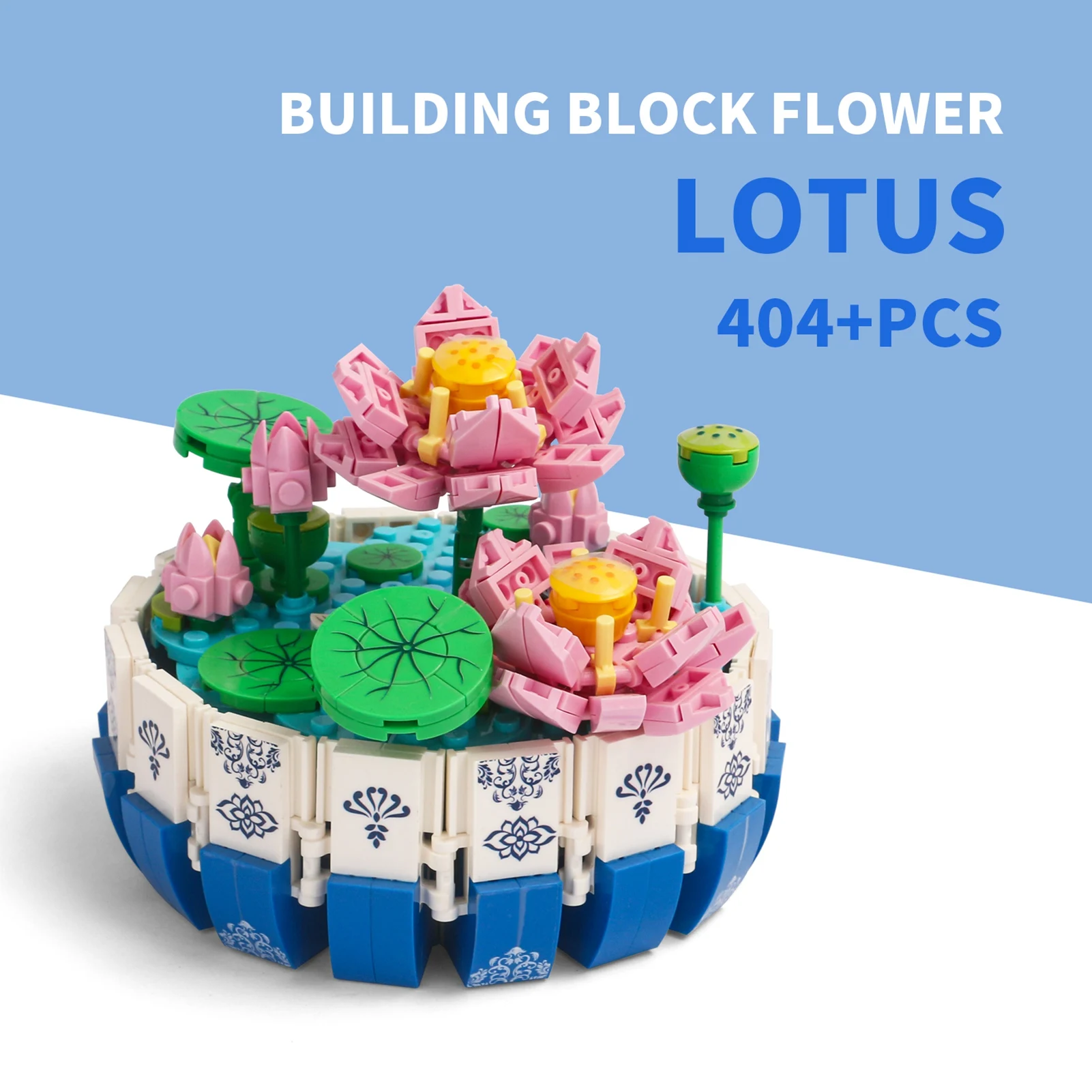 US Kinder-Baukasten Traditionelles Blumen- und Topf-Montage-Set für Kinderspiel Früherziehung Blumen- und Topf-Bausteine