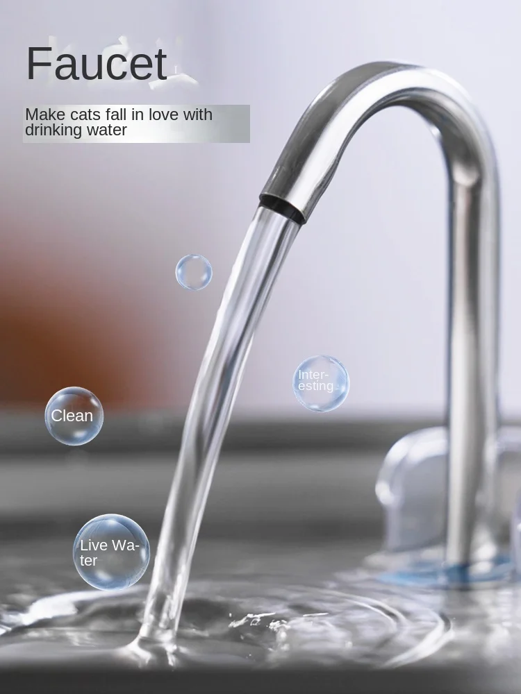 Cat Water Dispenser Stainless Steel Faucet Pet Water Dispenser Large Capacity Automatic Circulation Water Dispenser