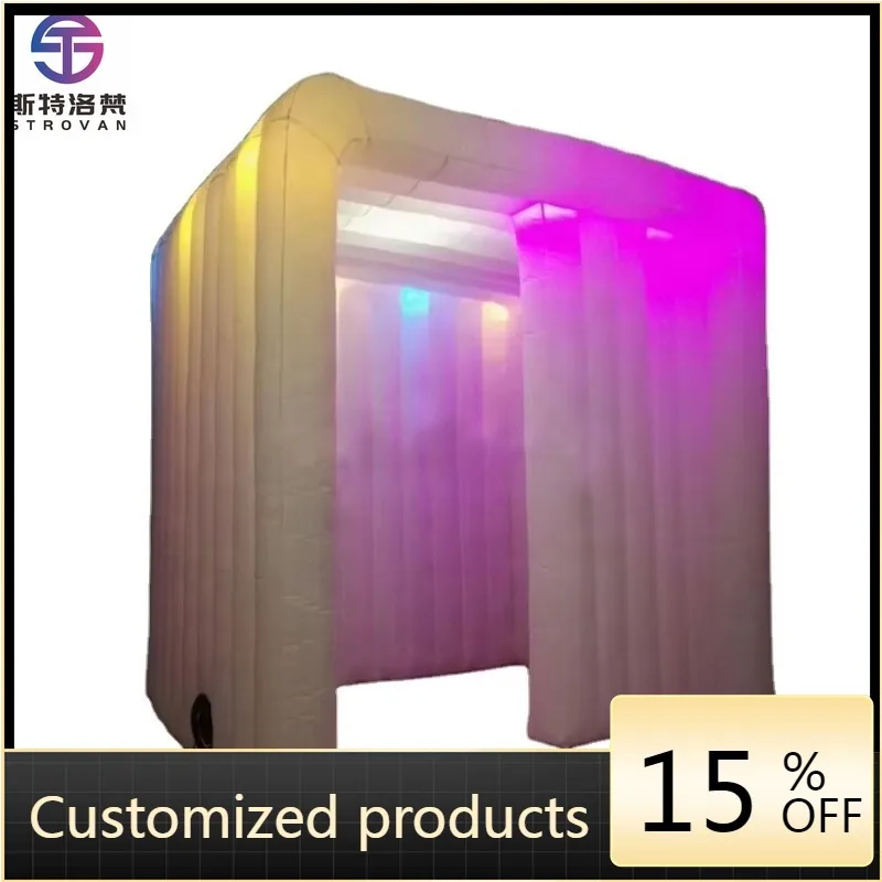 

STLF Oxford Tent Inflatable Photo Booth with LED Strip for Wedding Parties Event Model Blower Accessory Sea Shipping Available