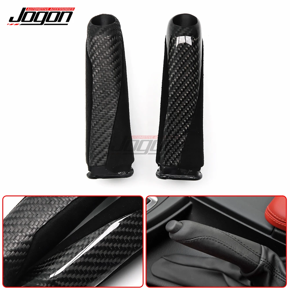 

JOGON Carbon Fiber Car Inner Console Gear Shift Handbrake Basement Knob Panel For BMW F30 F32 F80 F82 F83 2014-2018 LHD Replace