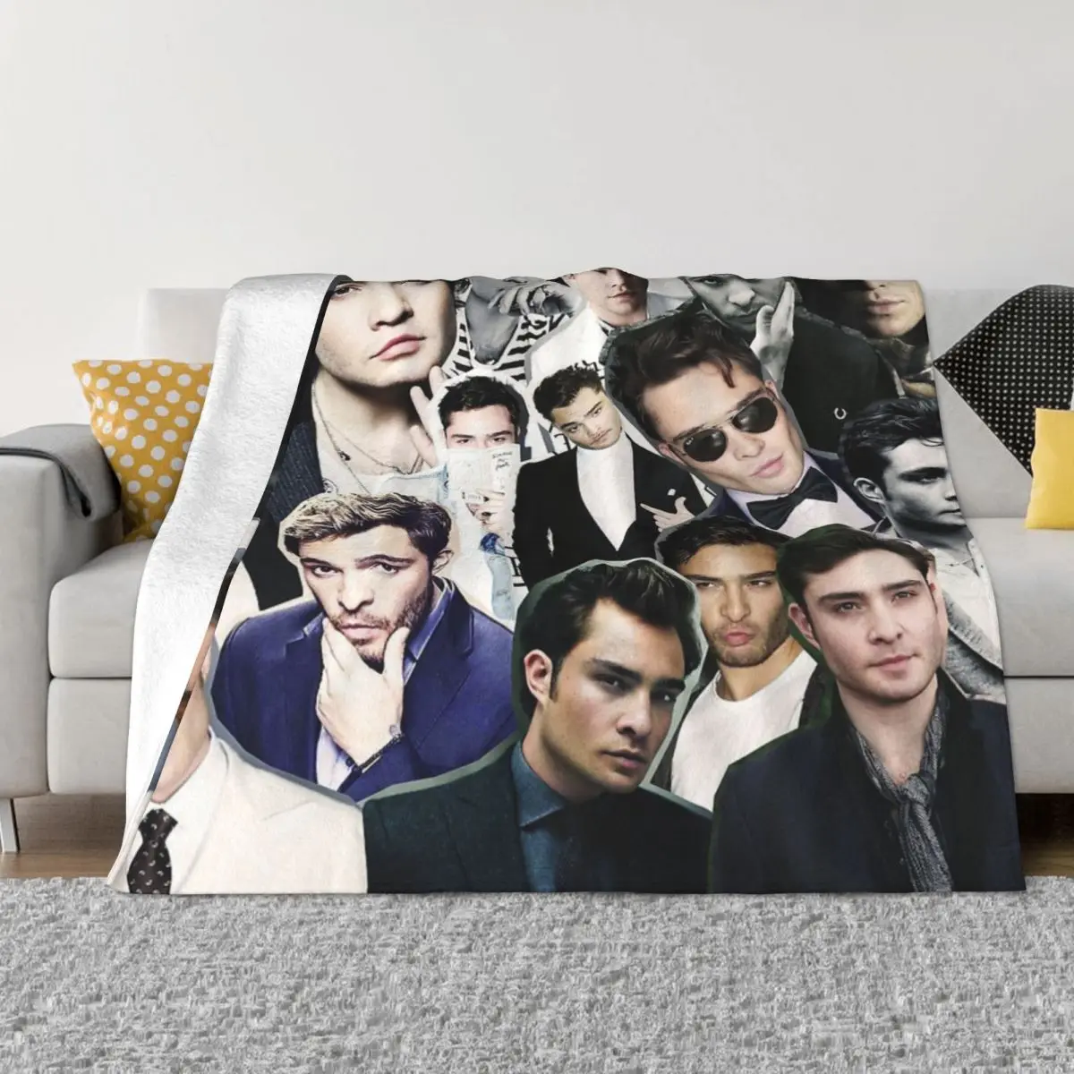 

Ed Westwick Collage Plush Bed Blankets Throw Blanket Winter Warm Blanket Throw Blanket